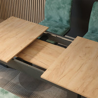 Vicco tavolo da pranzo allungabile Antracite/quercia dorata 160 x 80 cm Estensibile