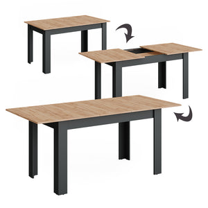Vicco tavolo da pranzo allungabile Antracite/quercia dorata 180 x 80 cm Estensibile