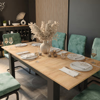 Vicco tavolo da pranzo allungabile Antracite/quercia dorata 180 x 80 cm Estensibile