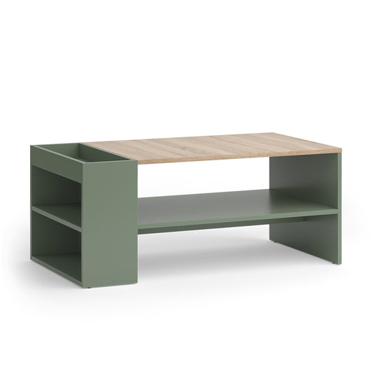Vicco Tavolino da salotto Verde 100 x 55 cm con ripiani