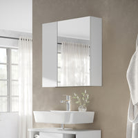Vicco Specchio contenitore bagno Bianco 60 x 59.2 cm Con ripiani e 1 anta a specchio