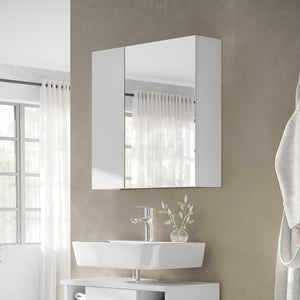 Vicco Specchio contenitore bagno Bianco 60 x 59.2 cm Con ripiani e 1 anta a specchio