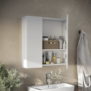 Vicco Specchio contenitore bagno Bianco 60 x 59.2 cm Con ripiani e 1 anta a specchio