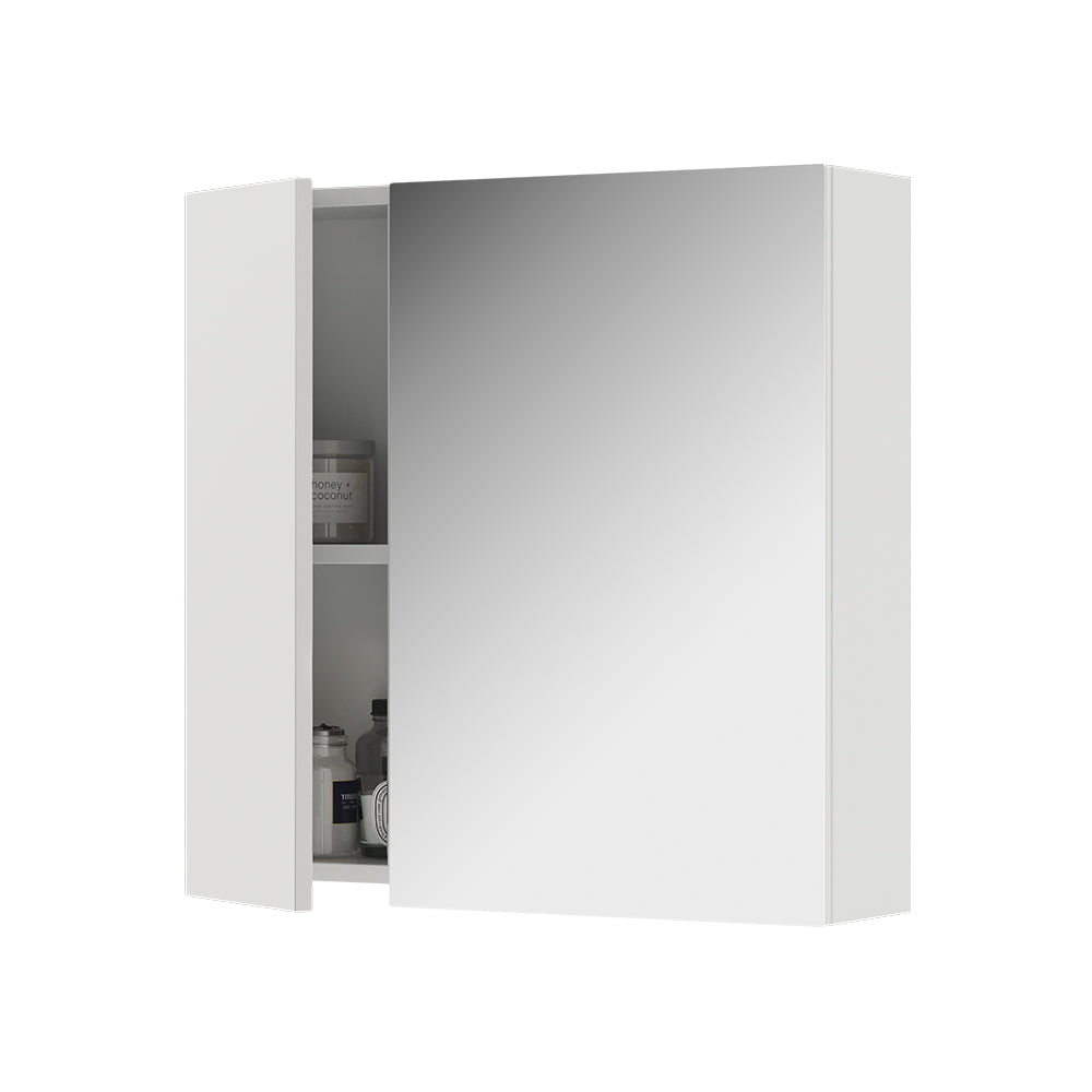 Vicco Specchio contenitore bagno Bianco 60 x 59.2 cm Con ripiani e 1 anta a specchio