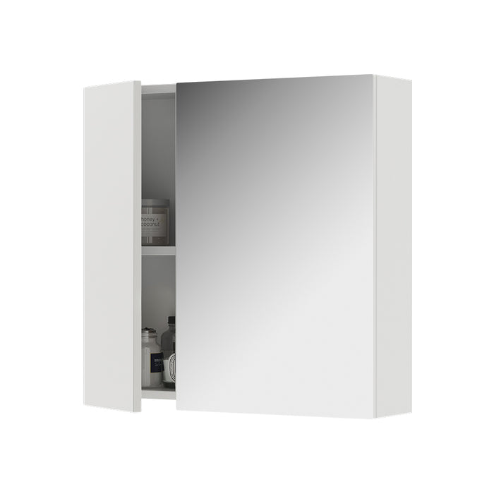Vicco Specchio contenitore bagno Bianco 60 x 59.2 cm Con ripiani e 1 anta a specchio