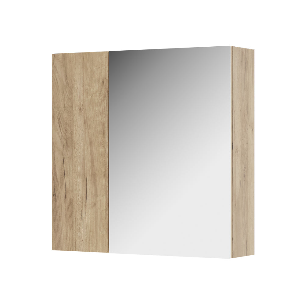 Vicco Specchio contenitore bagno Quercia dorata 60 x 59.2 cm Con ripiani e 1 anta a specchio