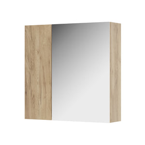 Vicco Specchio contenitore bagno Quercia dorata 60 x 59.2 cm Con ripiani e 1 anta a specchio