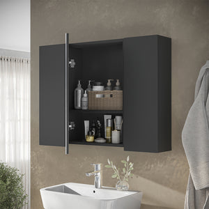 Vicco Specchio contenitore bagno Antracite 80 x 59.2 cm con ripiani