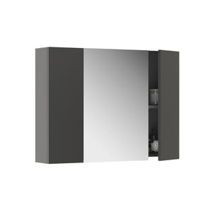 Vicco Specchio contenitore bagno Antracite 80 x 59.2 cm con ripiani