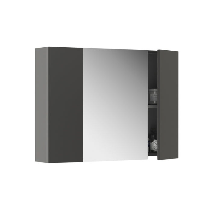 Vicco Specchio contenitore bagno Antracite 80 x 59.2 cm con ripiani