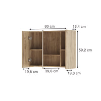 Vicco Specchio contenitore bagno Quercia dorata 80 x 59.2 cm con ripiani