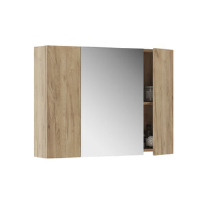 Vicco Specchio contenitore bagno Quercia dorata 80 x 59.2 cm con ripiani