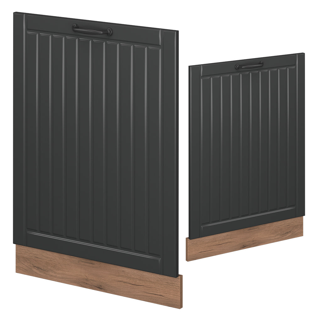 Vicco Pannello frontale della lavastoviglie Grigio scuro 60 cm senza piano di lavoro