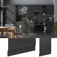 Vicco Pannello frontale della lavastoviglie Grigio scuro 60 cm senza piano di lavoro