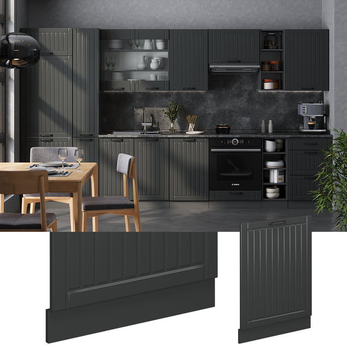 Vicco Pannello frontale della lavastoviglie Grigio scuro 60 cm senza piano di lavoro