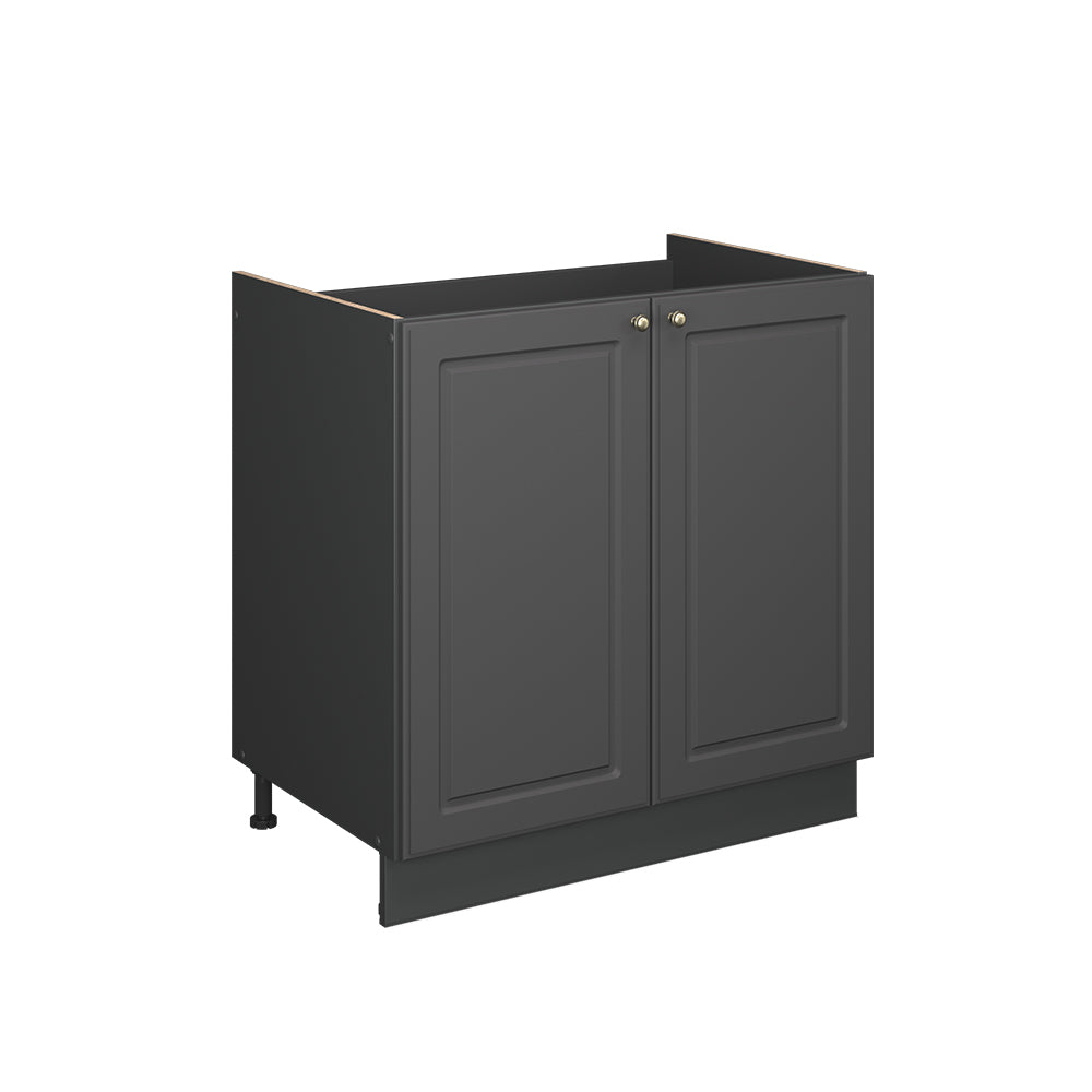 Vicco Mobile lavello cucina Landhaus antrazit-oro 80 cm , PL Marmo