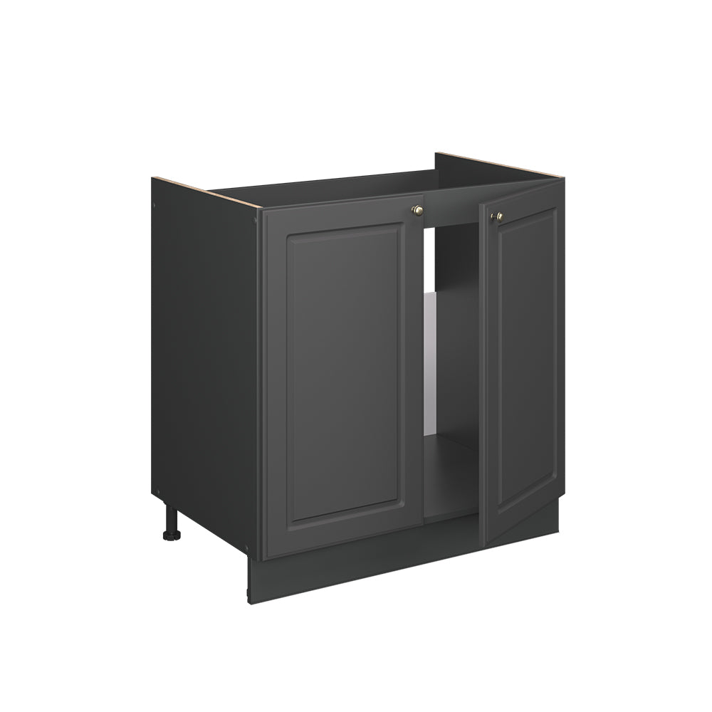 Vicco Mobile lavello cucina Landhaus antrazit-oro 80 cm senza piano di lavoro