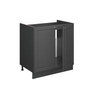 Vicco Mobile lavello cucina Landhaus antrazit-oro 80 cm senza piano di lavoro