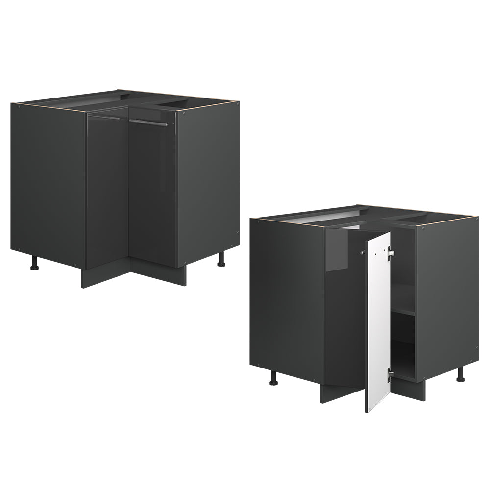 Vicco Mobile ad angolo cucina Antracite lucido 80.5 cm senza piano di lavoro