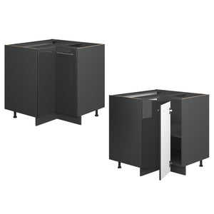 Vicco Mobile ad angolo cucina Antracite lucido 80.5 cm , PL Marmo