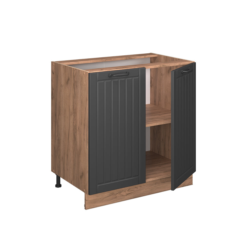 Vicco Mobiletto base cucina Grigio scuro 80 cm con ripiano, senza piano di lavoro