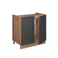 Vicco Mobile lavello cucina Grigio scuro 80 cm senza piano di lavoro