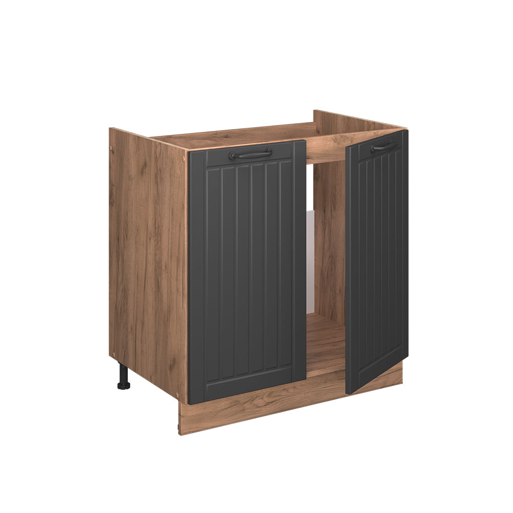 Vicco Mobile lavello cucina Grigio scuro 80 cm , PL Marmo