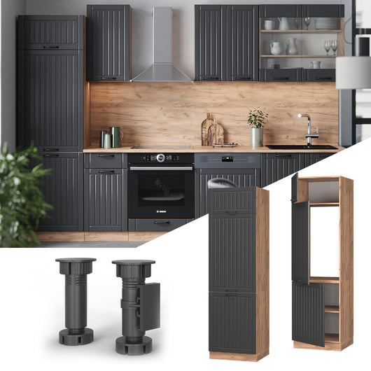 Vicco Armadio frigorifero Grigio scuro 60 cm