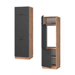 Vicco Armadio frigorifero Grigio scuro 60 cm