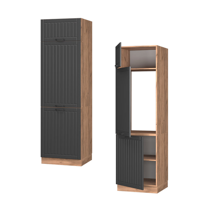 Vicco Armadio frigorifero Grigio scuro 60 cm