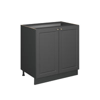 Vicco Mobile lavello cucina Landhaus antrazit-oro 80 cm con ripiano, senza piano di lavoro