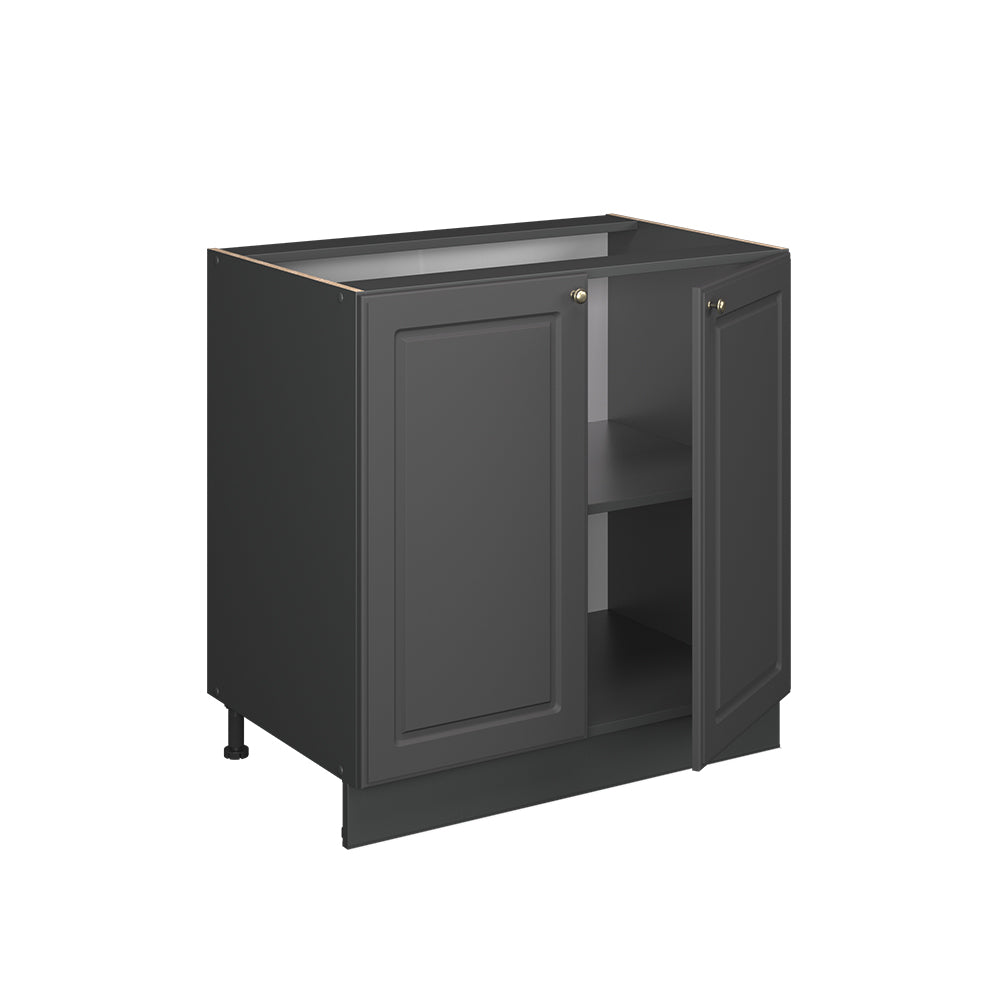 Vicco Mobile lavello cucina Landhaus antrazit-oro 80 cm con ripiano, PL Rovere