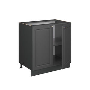 Vicco Mobile lavello cucina Landhaus antrazit-oro 80 cm con ripiano, PL Marmo