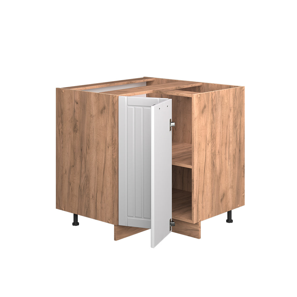 Vicco Mobile ad angolo cucina Bianco casa di campagna 80.5 cm , PL Rovere
