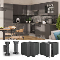 Vicco Mobile ad angolo cucina Landhaus antrazit-oro 80.5 cm senza piano di lavoro