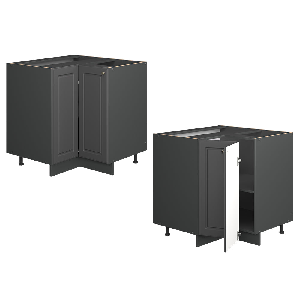 Vicco Mobile ad angolo cucina Landhaus antrazit-oro 80.5 cm senza piano di lavoro