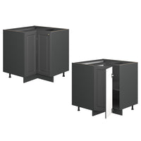 Vicco Mobile ad angolo cucina Landhaus antrazit-oro 80.5 cm senza piano di lavoro