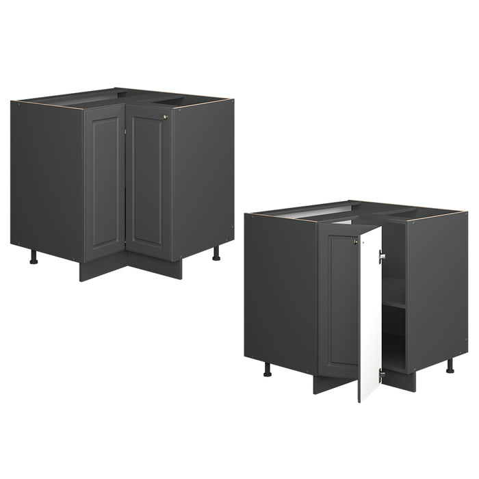 Vicco Mobile ad angolo cucina Landhaus antrazit-oro 80.5 cm senza piano di lavoro