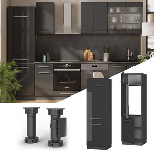 Vicco Armadio frigorifero Antracite lucido 60 cm