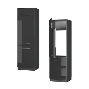 Vicco Armadio frigorifero Antracite lucido 60 cm