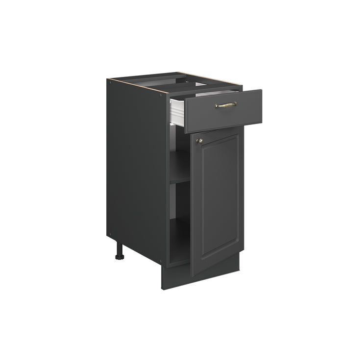 Vicco Mobiletto base per cucina Landhaus antrazit-oro 40 cm , PL Marmo