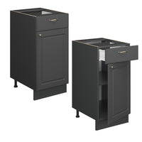 Vicco Mobiletto base per cucina Landhaus antrazit-oro 40 cm , PL Rovere