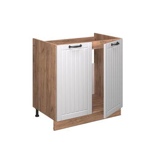 Vicco Mobile lavello cucina Bianco casa di campagna 80 cm senza piano di lavoro