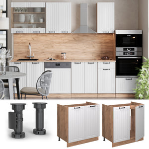 Vicco Mobile lavello cucina Bianco casa di campagna 80 cm , PL Antracite