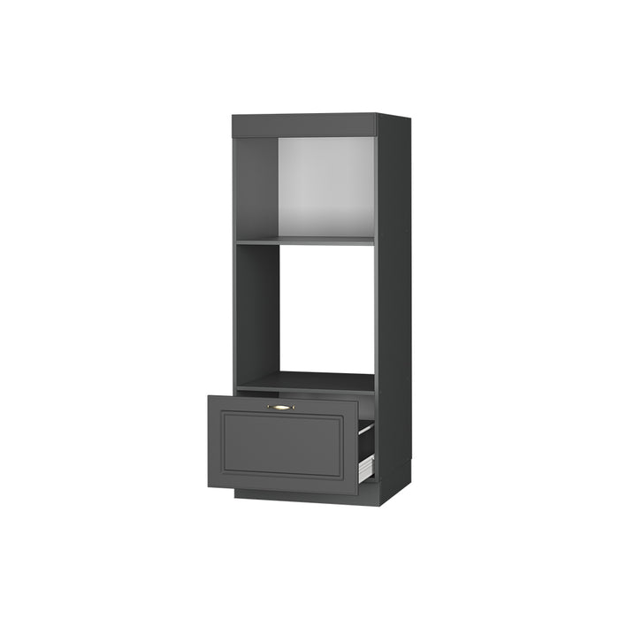 Vicco Set mobili bagno Landhaus antrazit-oro 60 cm aperto