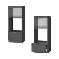 Vicco Set mobili bagno Landhaus antrazit-oro 60 cm aperto