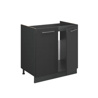 Vicco Mobile lavello cucina Antracite lucido 80 cm , PL Marmo