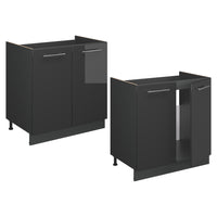 Vicco Mobile lavello cucina Antracite lucido 80 cm , PL Antracite