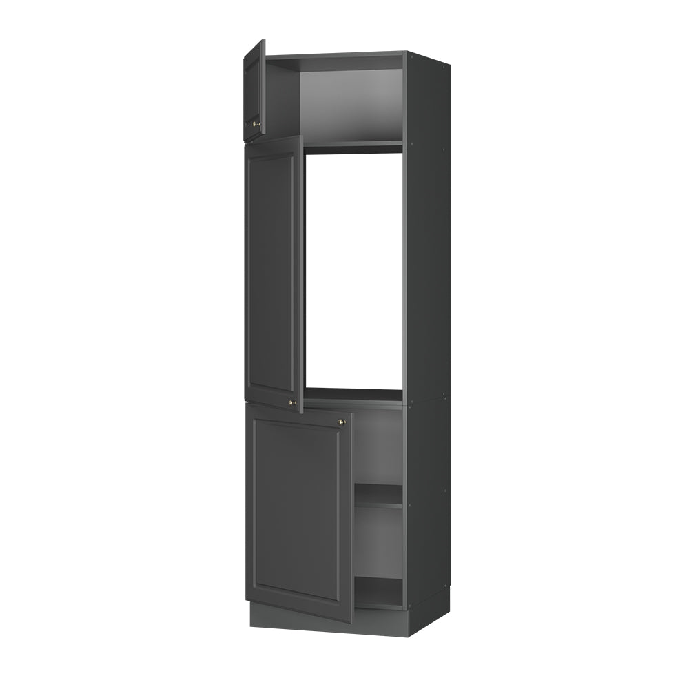 Vicco Armadio frigorifero Landhaus antrazit-oro 60 cm