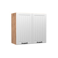 Vicco Mobile da cucina in vetro Bianco casa di campagna 80 cm